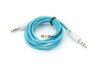 Cable Auxiliar 3,5 a 3,5 Mini Plug Macho Auxiliar 80cm - La Plata