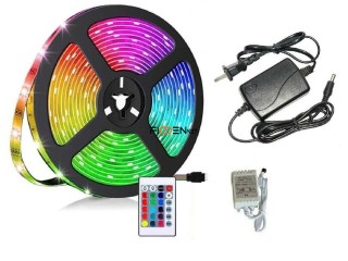 Kit Tira Led Rgb 5050 Interior Exterior Siliconada 5 Metros Control Y Fuente - La Plata