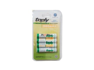 Pilas Recargable AAA Toply 2800mAh x4 unidades - La Plata