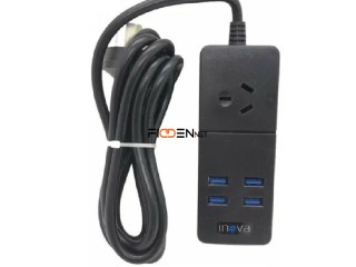 Zapatilla 220v Prolongador 1 Toma 220v + 4 Usb Inova - La Plata