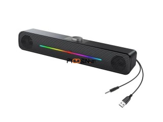 Parlante de PC Barra 2.0 Auxiliar y USB Luces RGB TV Led Smart - La Plata