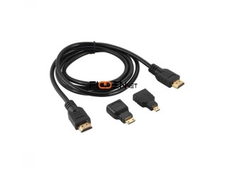 Cable Hdmi 3 En 1 Adaptadores Micro Y Mini Hdmi - La Plata