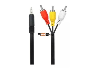 Cable Pin 3,5 Mini Plug a RCA Audio Video 1,5 Metros - La Plata