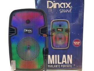 Parlante Dinax Milan Bluetooth Micro sd Microfono Luces RGB - La Plata