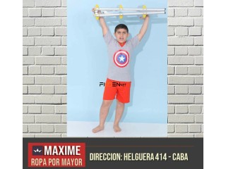 Maxime 602 Pijamas para Niños Jersey Cap América