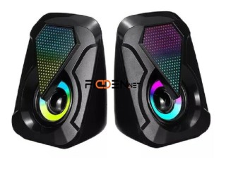 Parlantes de PC Gamer Leerfei Luces RGB - La Plata