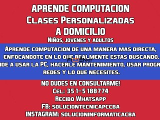 Aprende Computación Clases a Domicilio