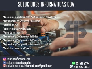 Servicio Técnico PC, Notebooks, Servidores, Redes, Alarmas, Camaras