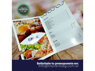 Menu Carta Para Comercio