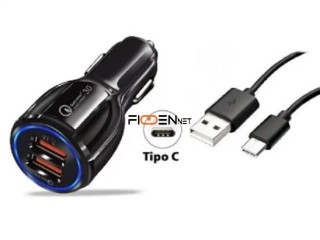 Cargador Auto Aitech Tipo C Turbo Carga Rapida 2 USB 3.0 - La Plata