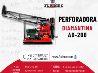 • PERFORADORA DIAMANTINA AD200– PARA PERFORACION DE ROCAS