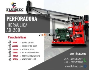 PERFORADORA HIDRAULICA AD 200 – MAQUINA PARA PROYECTOS MINEROS Y EXPLORACION👷🏻⚙️