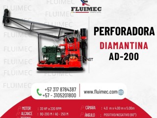 PERFORADORA DIAMANTINA AD 200 – EQUIPO PARA PROYECTOS MINEROS, SOCAVON👷🏻⚙️