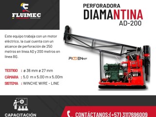 PERFORADORA DIAMANTIA AD 200 EXPLORACIÓN EN MINAS👷🏻⚙️