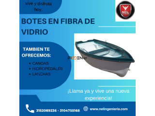 Botes en fibra de vidrio. Calidad garantizada.