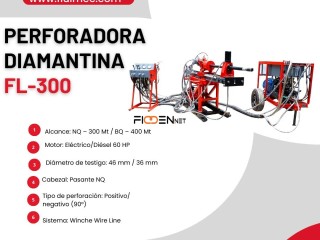 PERFORADORA DIAMANTINA FL-300 EQUIPO EFICIENTE DURABILIDAD -MINERÍA👷🏻⚙