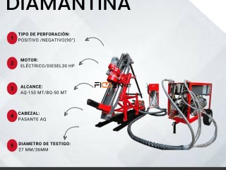 PERFORADORA DIAMANTINA FL-100 EQUIPO EFICIENTE DURABILIDAD - MINERÍA-SOCAVON👷🏻⚙