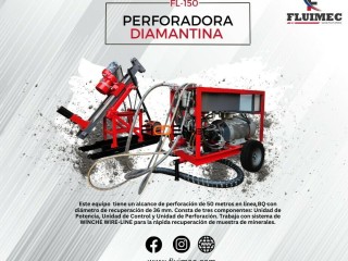 PERFORADORA DIAMANTINA FL150 - EQUIPO DE FACIL MANEJO Y ADAPTACIÓN - ESMERALDAS-ORO👷🏻⚙