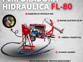 PERFORADORA HIDRAULICA FL-80 PARA PROYECTOS MINEROS👷⛏