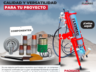 »PERFORADORA NEUMATICA PACKSACK FL50┊ – » PARA TRABAJOS EN TODO TERRENO ROCOSO⛰️⚙️