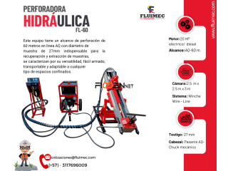 Perforadora diamantina FL-60 para exploracion - minería