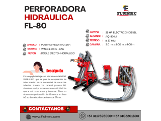 PERFORADORA HIDRAULICA FL-80 ➥MINERÍA – GEOLOGIA