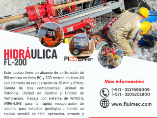 PERFORADORA HIDRAULICA FL-200』 Equipo para actividades de exploración👷🏻