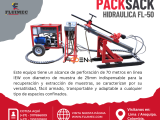 HIDRÁULICA PACKSACK FL-50 – PERFORACIÓN DIAMANTINA – SOCAVÓN