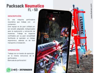 PERFORADORA PACKSACK NEUMATICA FL-50 – EQUIPO DE PERFORACION DIAMANTINA