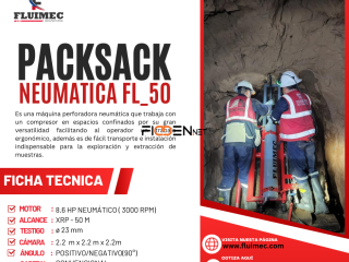 NEUMÁTICA PACKSACK FL-50 – PERFORACIÓN DIAMANTINA – SOCAVÓN