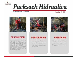 Packsack hidráulica Fl-50 / equipo versátil y de fácil operación