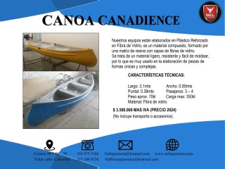 Canoa canadiense. Cotiza ya mismo.