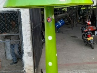 Hongo verde en fibra de vidrio. Cotiza.