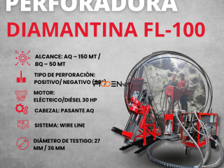 PERDORADORA DIAMANTINA FL-100 PARA RECUPERACION DE MINERALES 👷⛏