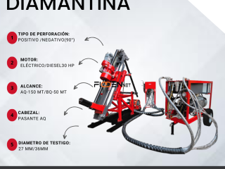 PERDORADORA DIAMANTINA - PARA RECUPERACION DE MINERALES 👷⛏