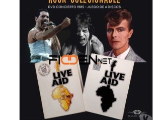 ROCK COLECCIONABLE LIVE AID - DVD 1985 - JUEGO DE 4 DISCOS